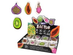 Ластик фигурный ассорти «ТРОПИЧЕСКИЕ ФРУКТЫ» (термопласт. резина) 24шт/уп