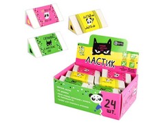 Ластик 18*25*64 мм «ТВОЙ МЕССЕДЖ» (термопласт. резина, треугольный) 24шт/уп