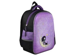 Ранец школьный «ДЕВОЧКА НА ЛУНЕ» 27,5*37,5*14,5 см (полиэстер, ЭВА панель, 1 отделение на молнии, формоустойчивая спинка)