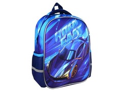 Ранец школьный «МЕГАСКОРОСТЬ» 27,5*37,5*14,5 см (полиэстер, ЭВА панель, 1 отделение на молнии, формоустойчивая спинка)