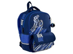 Рюкзак школьный «РАЙД БАЙК» 28*37,5*13,5 см (полиэстер, 1 отделение на молнии, формоустойчивая спинка)