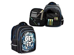 Рюкзак школьный «ВОЗЬМИ С СОБОЙ» 29*38.5*13.5 см (полиэстер, 2 отделения на молнии, формоустойчивая спинка)