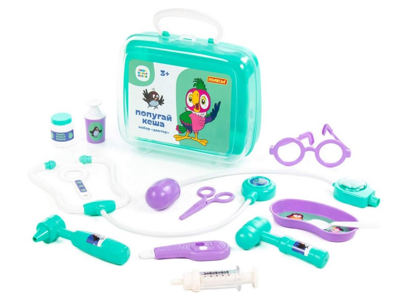 Набор "Попугай Кеша. Доктор" в чемоданчике