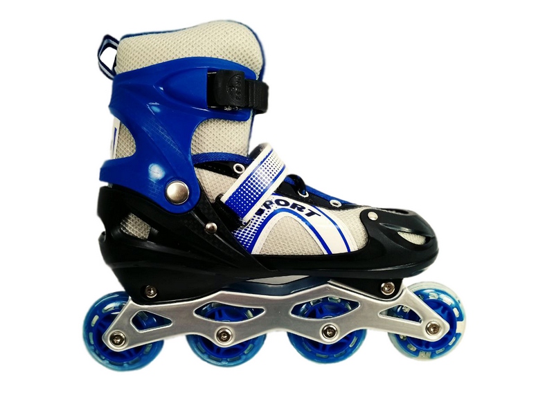 Ролики 39-42 р. (металл. рама, свет. колеса) в сумке 612L