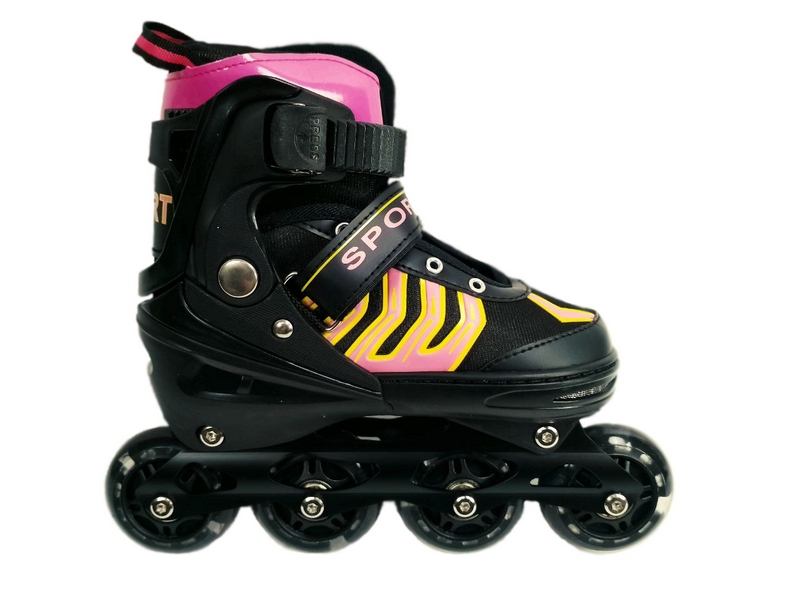 Ролики 35-38 р. (металл. рама, свет. колеса) в сумке 605L