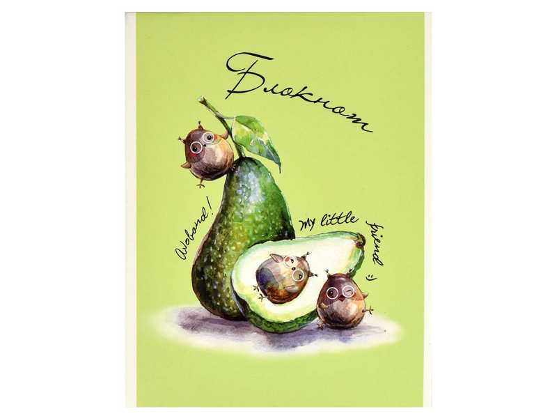 Купить оптом Блокнот А5 40л клетка «АВОКАДО» (скрепка, офсет) в Луганске