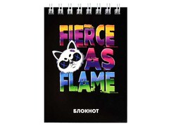 Блокнот А7 40л клетка «ЦВЕТНЫЕ БУКВЫ» (гребень, офсет)