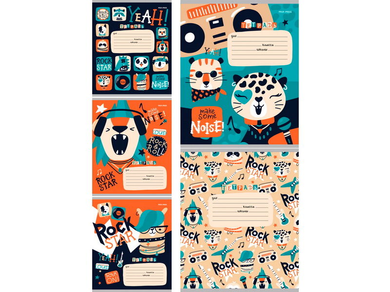 Тетрадь КЛЕТКА 12л «МОДА И ЖИВОТНЫЕ» (цвет. мелов. обл.)