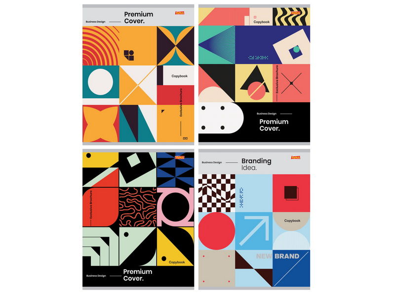 Тетрадь КЛЕТКА 36л «УЗОРЫ МОДЕРН» (цвет. мелов. обл., второй блок)