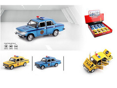 Машина инерц. металл. «ЛАДА» 1:24 (свет, звук, открыв. двери, багажник, капот) 2210A