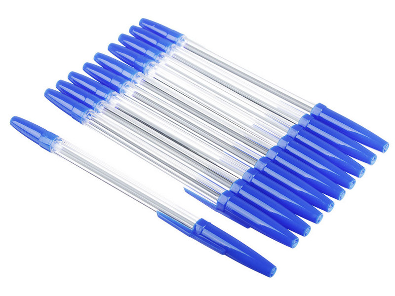 Купить оптом Ручка шариковая «WENAO» прозрачный корпус 0,7 мм СИНЯЯ (50шт/уп) в Луганске