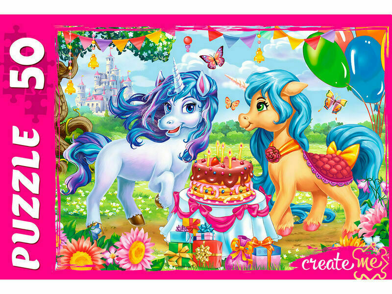 Купить оптом ПАЗЛЫ 50 элементов. ЕДИНОРОГИ №4 в Луганске