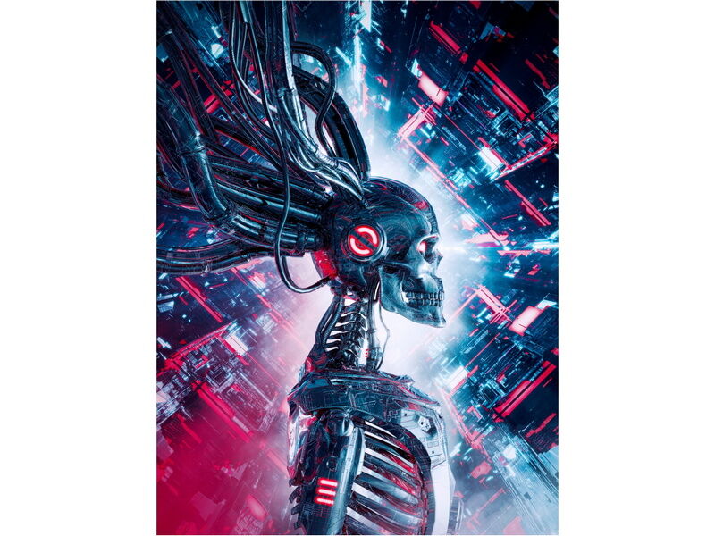 Холст с красками 30х40 см по номерам. СТАЛЬНОЙ СКЕЛЕТ