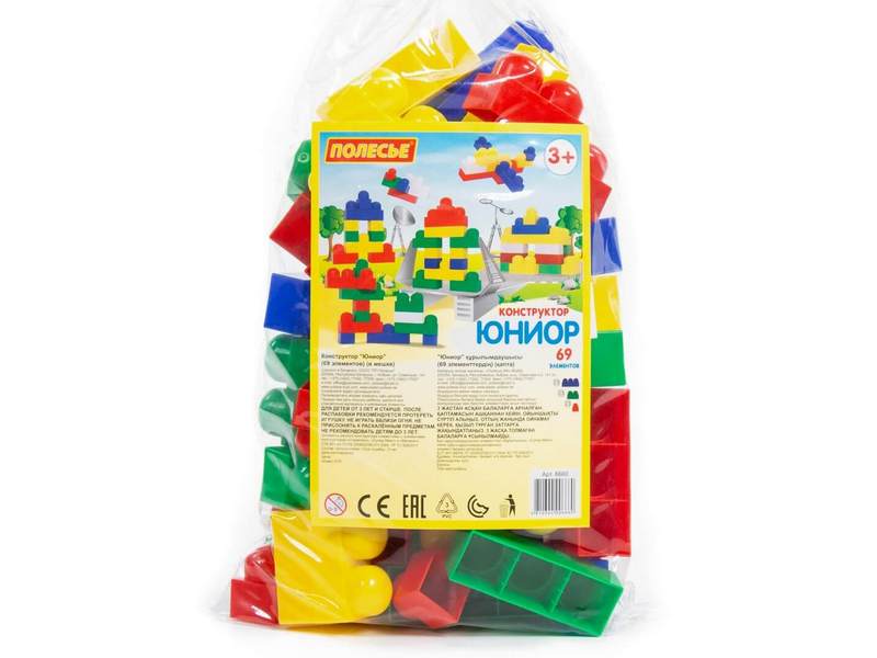 Конструктор "Юниор" 69 эл. в мешке