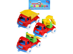 Набор машинок №5 САМОСВАЛ+ПОЖАРНАЯ+ЭКСКАВАТОР в пак. И-5681