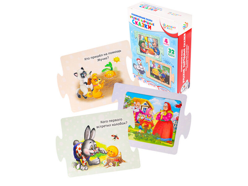 Купить оптом Развивающая игра-пазл «РУССКИЕ НАРОДНЫЕ СКАЗКИ» ИН-1686 в Луганске
