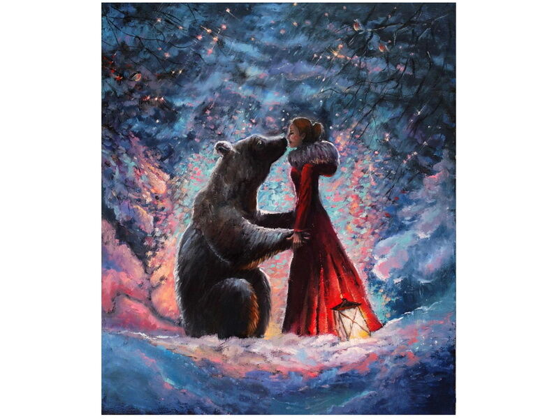 Холст с красками 30х40 см по номерам. ЛЕСНОЙ ДРУГ