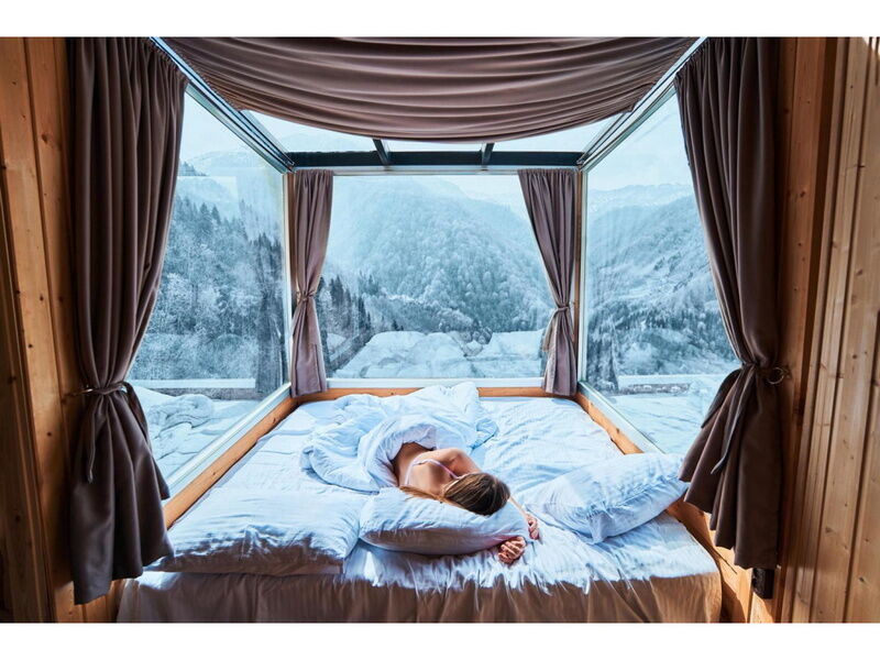 Холст с красками 30х40 см по номерам. УТРО В ГОРАХ