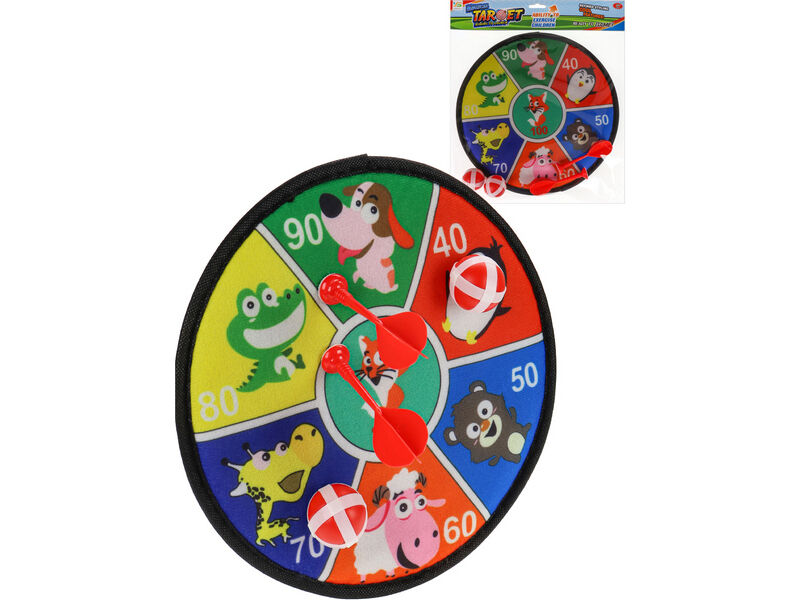 Дартс 35 см на липучках "ЖИВОТНЫЕ" в пак. Y12793251