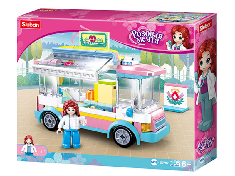 Купить оптом Конструктор «Розовая мечта. Доктор» 195 дет. M38-B0797 в Луганске