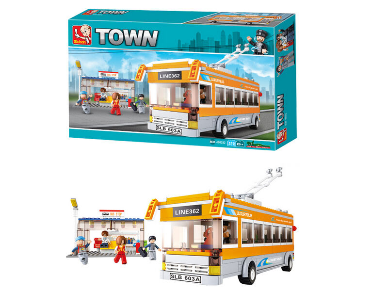 Конструктор «ГОРОД. ТРОЛЛЕЙБУС» 465 дет. M38-B0332