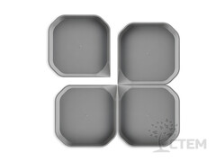 63870 [77032]Fun2 Play (лоток для активных игр серый 25*25*2,5 см 4 шт)
