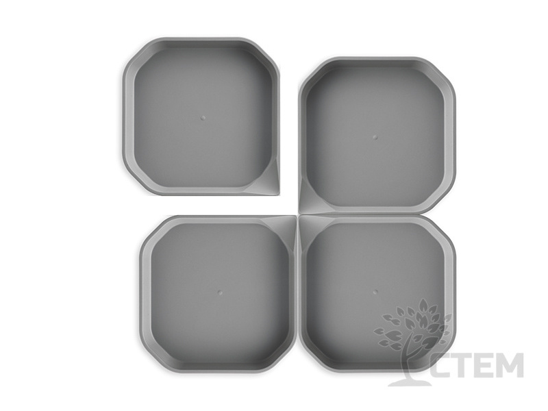 Купить оптом Fun2 Play (лоток для активных игр серый 25*25*2,5 см 4 шт) в Луганске