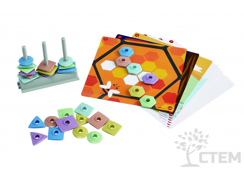 Купить оптом Набор с карточками «Геоигра» 30 фигур (эко-пластик) в Луганске