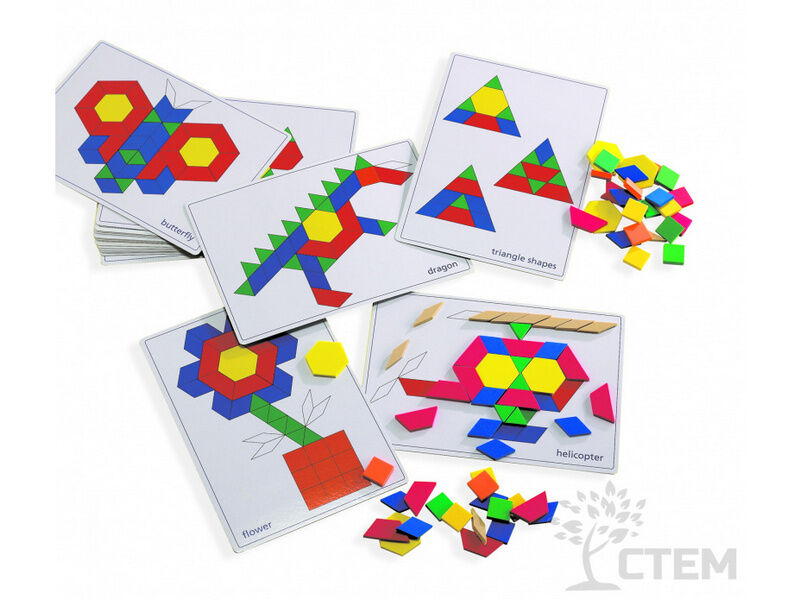 Печатное пособие. Карточки для мозаики "Геометрические фигуры"