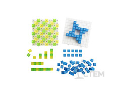 Набор "Учимся считать до 100" (кубики полупрозрачные и кубики с цифрами)