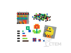 Набор с основанием и карточками (кубики соединяющиеся 1 см 240 шт)