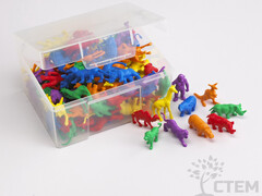 Материал счетный фигурки "Дикие животные" (120 шт,10 видов, 6 цветов)