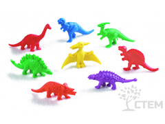 Материал счетный фигурки "Динозавры" (128 шт, 8 видов, 6 цветов)