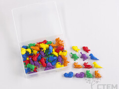 Материал счетный фигурки "Питомцы" (72 шт, 6 видов, 6 цветов)