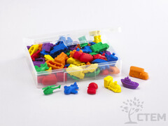 Материал счетный фигурки "Транспорт" (72 шт, 6 видов, 6 цветов)