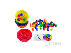 Набор для сортировки «Мишки с рюкзаками и чашки» 67 дет.