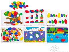 Набор с карточками заданий A4. Радужные камешки 13206
