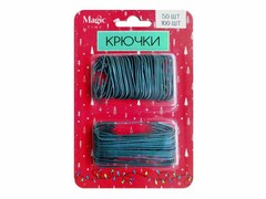 64365 [88560]Крючки ЗЕЛЕНЫЕ из стальной проволоки 4 см, 6,2 см (150шт/уп) 88560