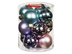 64415 [90643]Набор ШАРЫ НЕЖНЫЙ МИКС из стекла 4 см (12шт/уп) 90643