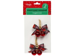 64431 [91046]Набор подвесок БАНТИК с колокольчиком 5 см (2шт/уп) 91046