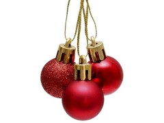 64450 [90629]Набор ШАРЫ КРАСНЫЕ 2,5 см 3шт 90629