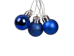 64452 [90631]Набор ШАРЫ СИНИЕ 2,5 см 3шт 90631