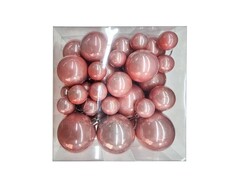 64458 [91410]Набор ШАРЫ ЖЕМЧУГ из полистирола 6 см, 5 см, 4 см (59шт/уп) 91410