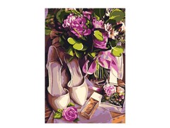 Картина на картоне с красками 20х28,5 см по номерам. СВИДАНИЕ