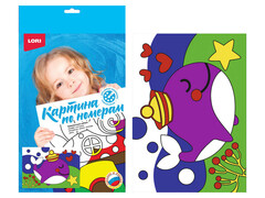 Картина на картоне с красками 20х28,5 см по номерам. СЧАСТЛИВЫЙ ДЕЛЬФИНЧИК