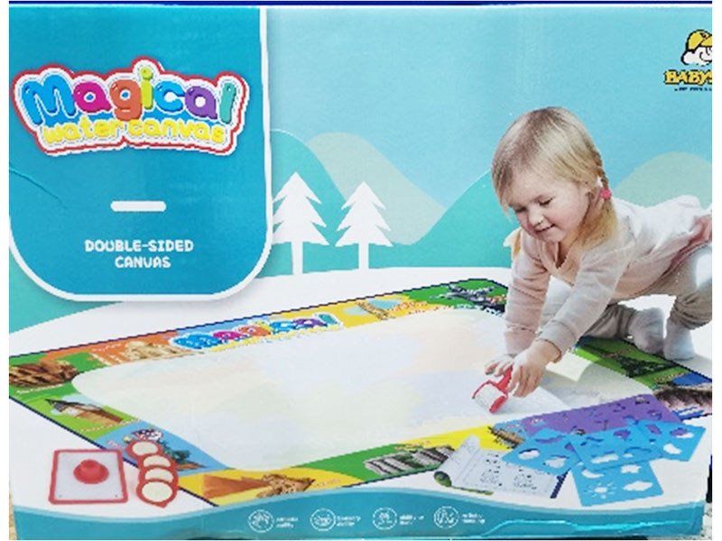 Напольный коврик для рисования «ЧУДЕСА СВЕТА» (ручки, формочки, трафареты, штампы) 40*29*8 см в кор. BY2021-62