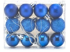 65364 [XD-172]Набор шаров синих из полистирола 6 см (12шт/уп) XD-172