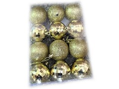 65365 [XD-176]Набор шаров золотых из полистирола 5 см (12шт/уп) XD-176