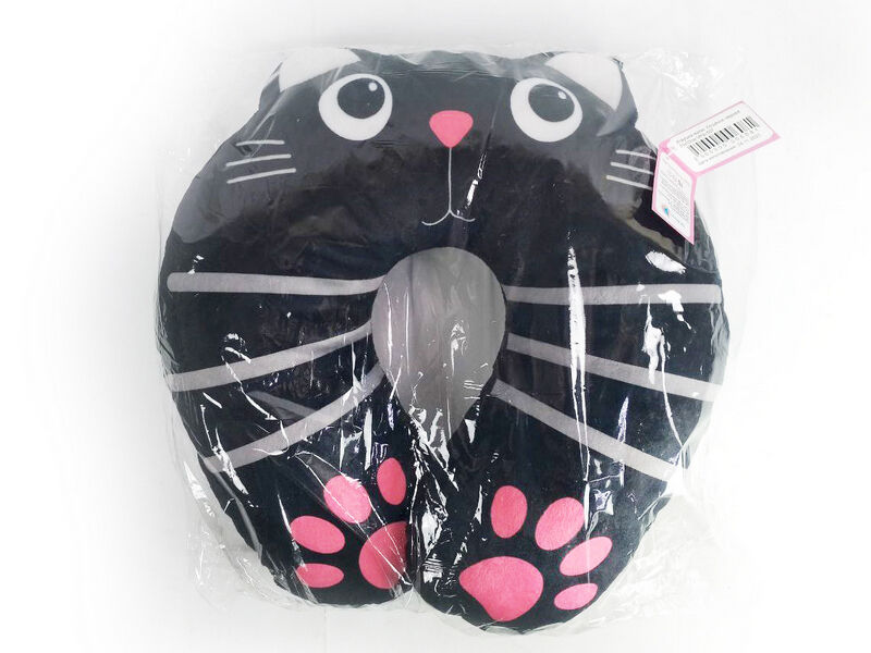 Игрушка-валик Кошечка черная 33х33см VPS-007