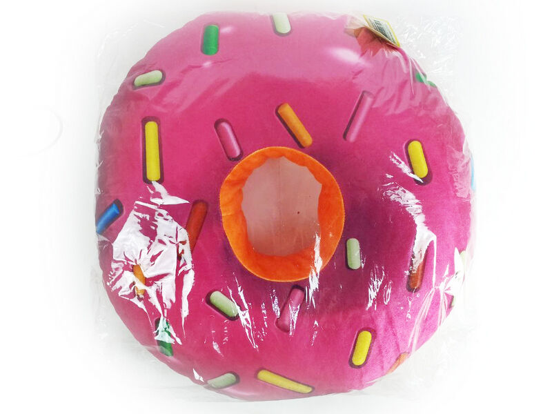 Купить оптом Подушка-игрушка Пончик глазурь малиновая 48*48см BAV-011 в Луганске